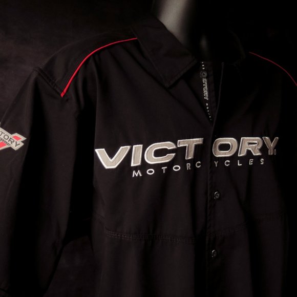 Victory Motorcycles Black Icon camp shirt (XL) NEW! 🇺🇸 - Picture 4 of 11